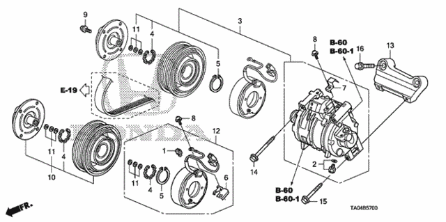 A/C Compressor (L4) for 2010 Honda Accord #0