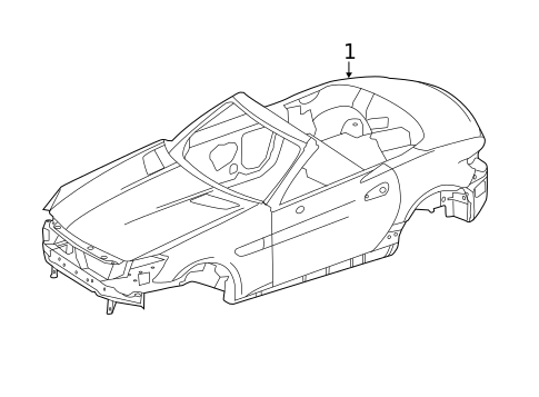 Body Shell for 2019 Mercedes-Benz SLC 43 AMG&reg; #0