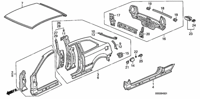 Outer Panel (Old Style Panel) for 1997 Honda Civic #0