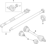 26109806353 - Universals &amp; Rear Axle: Drive Shaft for Mini: Cooper Countryman, Cooper Paceman Image