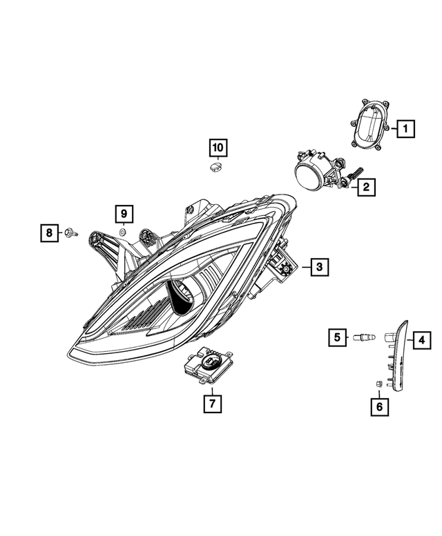 68170821AA - Electrical: Hid Ballast Module, Right for Mopar Image image