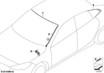 51317475980 - : Drip Molding, Right for BMW Image