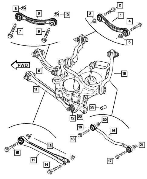 Rear Suspension and Cradle for 2015 Dodge Charger #1