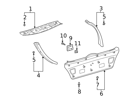 Interior Trim - Quarter Panels for 2005 Lexus IS300 #2