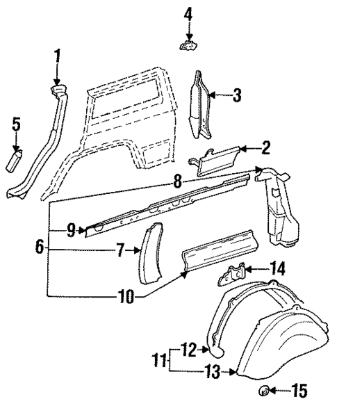 Inner Structure & Rails for 1992 Jeep Cherokee #0