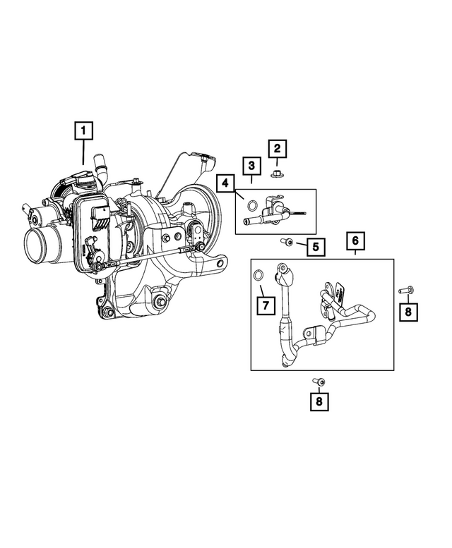 5048583AB - : Turbo Water Return Tube for Mopar Image