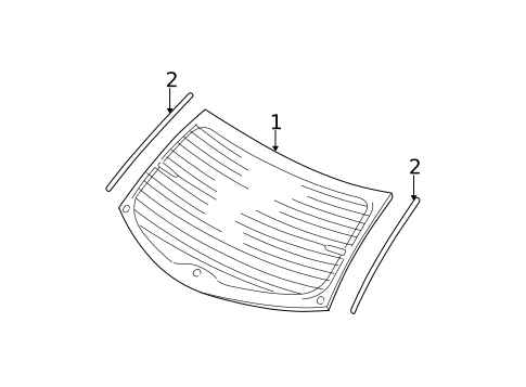 Glass - Lift Gate for 2003 Ford Focus #0