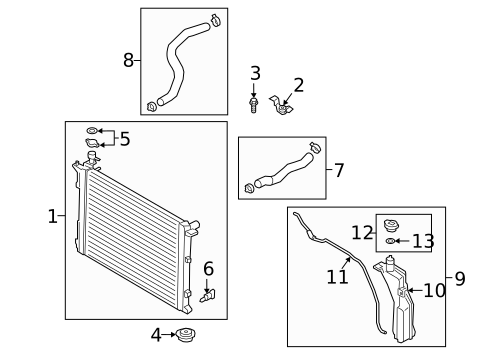 Radiator & Components for 2020 Kia K900 #0