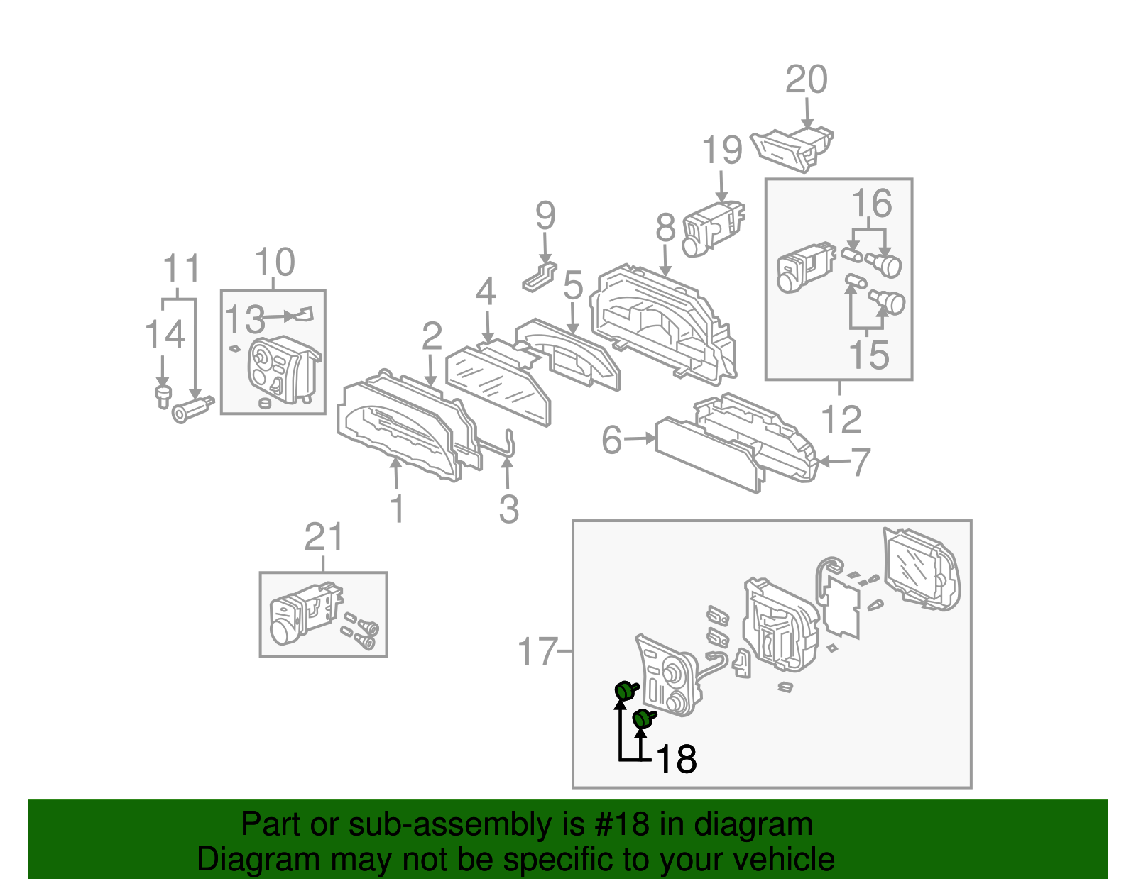 OEM 2002-2009 Honda S2000 Heater Control Knob 79601-S2A-911 | Honda ...
