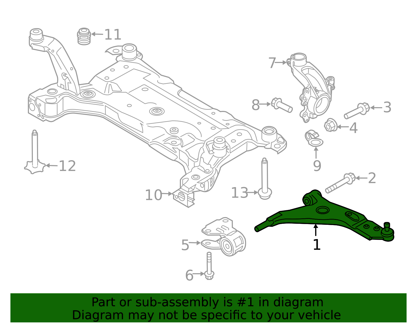 2013-2019 FORD ESCAPE Driver Left Lower Control Arm
