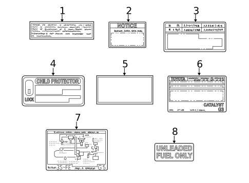 Labels for 1997 Toyota RAV4 #0