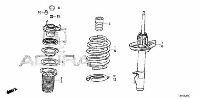Front Shock Absorber (1) for 2014 Acura MDX #0