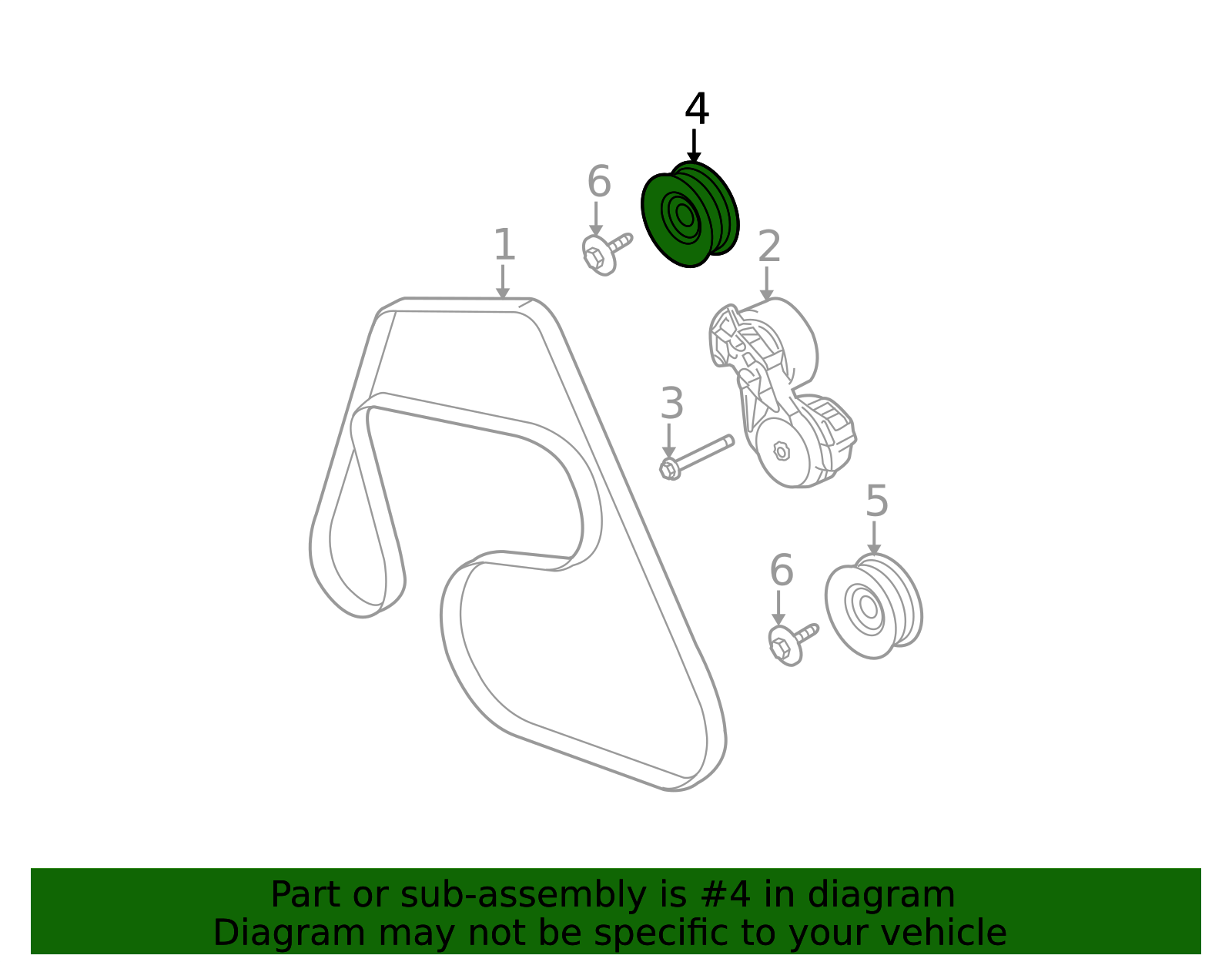 1985-2019 Ford Accessory Drive Belt Idler Pulley 1L2Z-8678-AD