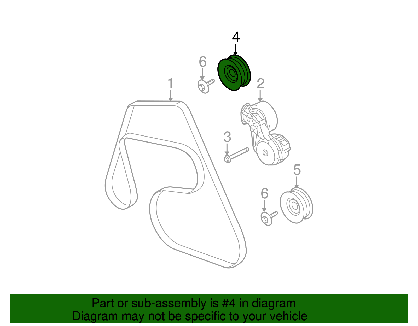 YS-385 - Motorcraft™ Accessory Drive Belt Idler Pulley