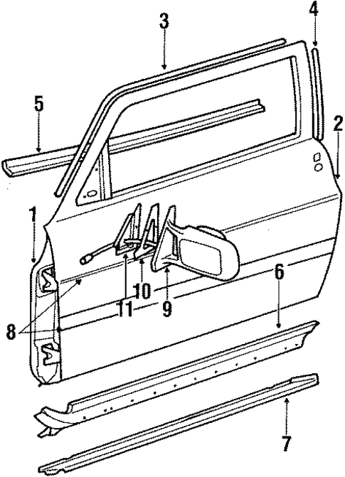 Outside Mirrors for 1990 Saab 900 #1