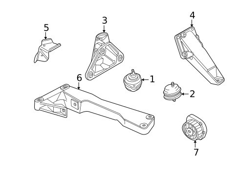Engine & Trans Mounting for 2005 BMW 325xi #1