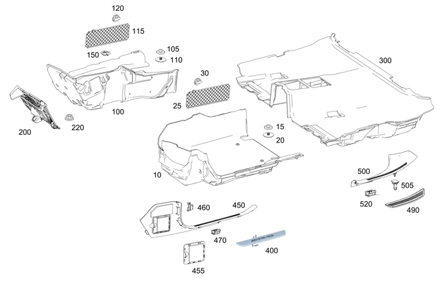2906807603 - : Cover Rail for Mercedes-Benz Image