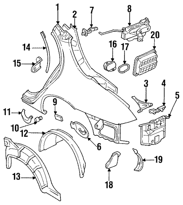 7813210Y00 - Body: Drip Rail for INFINITI: J30 Image