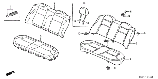 Rear Seat for 2005 Honda Civic #0