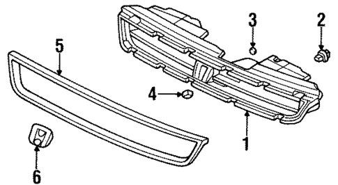 Grille & Components for 1997 Honda Accord #0