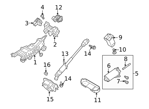 Steering, Gear & Related Components for 2010 Lincoln MKT #0
