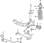 8250373 - Suspension: Cross-member for Volvo: 740, 760, 780, 940, 960, S90, V90 Image