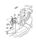 52009869AD - Parking Brake: Parking Brake Cable, Front for Mopar Image