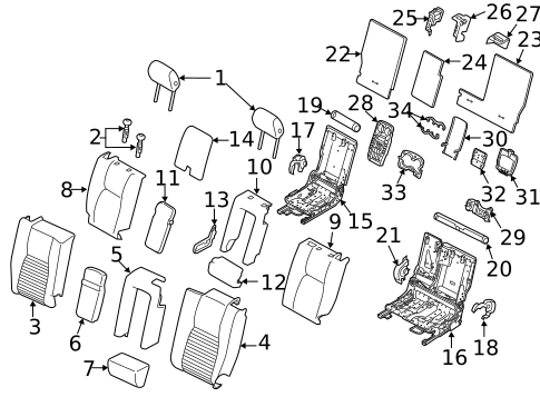 Second Row Seats for 2018 Land Rover Discovery Sport #2