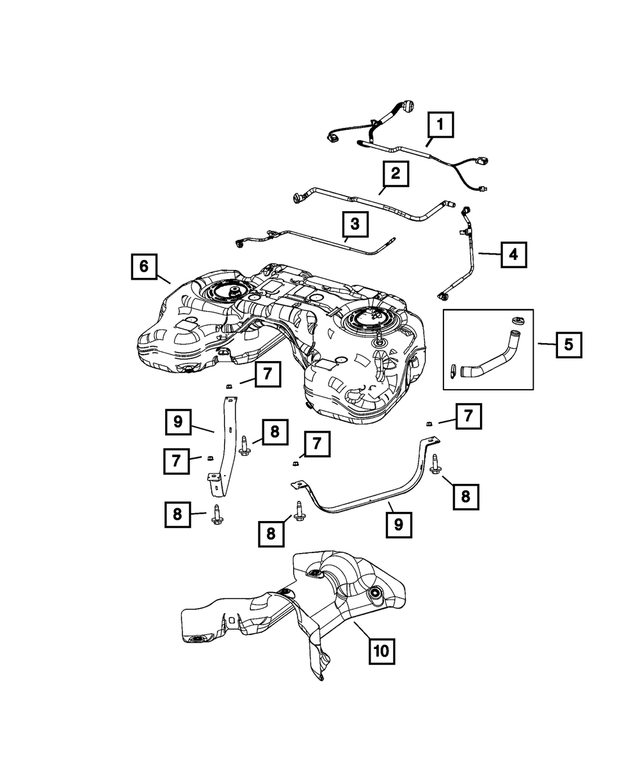 68496212AB - Fuel and Accelerator Pedal: Fuel Tank Jumper Wiring for Jeep: Grand Cherokee, Grand Cherokee L Image