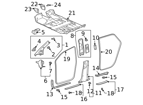 Interior Trim - Pillars for 2004 Lexus RX330 #0