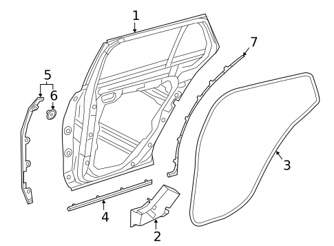 Door & Components for 2020 Mercedes-Benz E450 #3