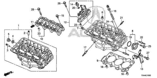Front Cylinder Head (1) for 2013 Acura RDX #0