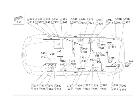 Frame Floor Unit Main Cable Harness for 2006 Mercedes-Benz SL600 #0