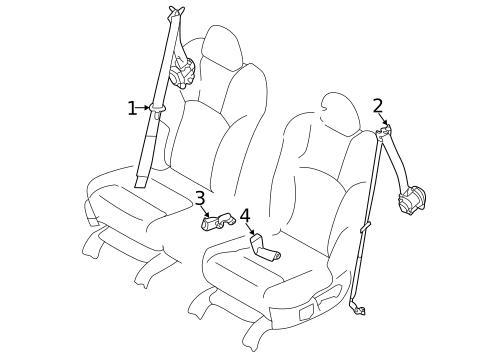 Second Row Seat Belts for 2024 Subaru Ascent #1