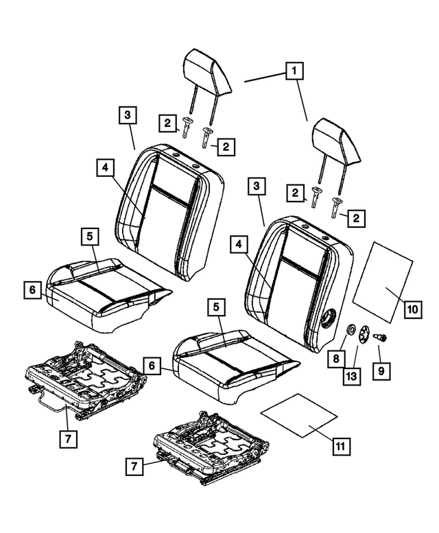 1ML401D5AA - : Front Seat Back Cover, Left for Mopar Image