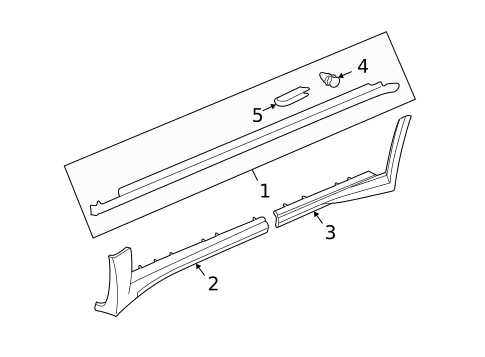 Exterior Trim - Pillars for 2005 Pontiac Bonneville #0