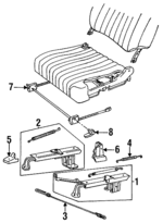 16605726 - Body: Seat Track for Buick: Commercial Chassis, Roadmaster | Chevrolet: Caprice | Oldsmobile: Custom Cruiser Image