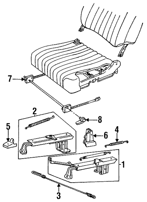 Manual Seat Tracks & Components for 1994 Chevrolet Impala #0