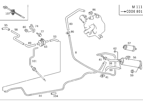 Closed Fuel-Evaporation-Control System for 2002 Mercedes-Benz CLK430 #0
