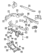 4860530AB - Frames and Bumpers: Front Side Rail To Sill Reinforcement, Right for Mopar Image