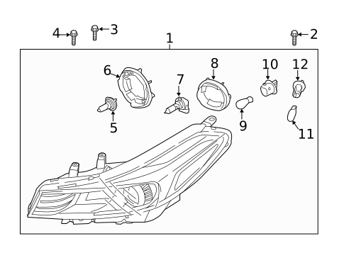 Headlamp Components for 2017 Kia Forte #1