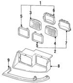 16501470 - Electrical: Headlamp Assembly for Buick: Skylark, Somerset | Cadillac: Cimarron | Chevrolet: Camaro, Cavalier, Celebrity | Oldsmobile: Calais | Pontiac: 6000, Grand Am Image