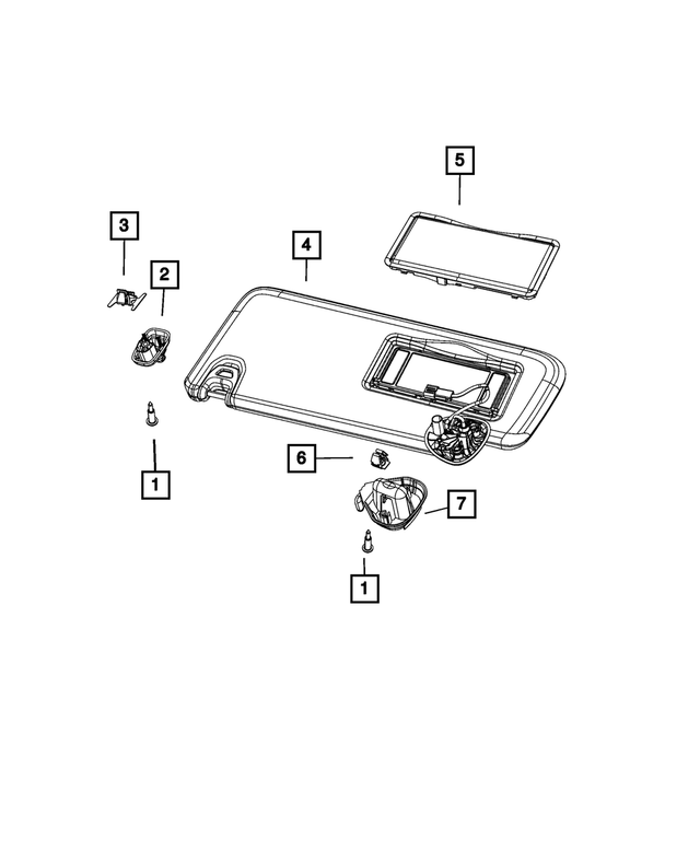 6PS37HL1AC - Interior Trim: Visor Support for Mopar Image