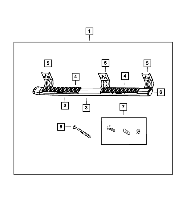 68239742AA - Mopar Accessories - Component Parts: Side Step, Right for Mopar Image