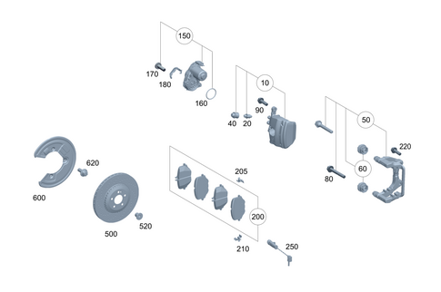 Rear Wheel Brake for 2022 Mercedes-Benz S500 #0