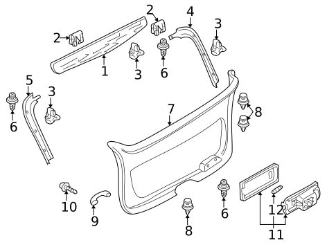 Interior Trim for 2000 Mazda MPV #0