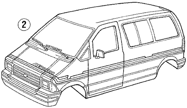 E69Z1120000A - Body: Stripe Tape for Ford: Aerostar Image