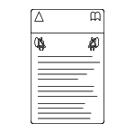 FE0157K92A - Body: Air Bag Label for Mazda: 2, 3, 5, CX-7, CX-9, MPV, MX-5 Miata, RX-8 Image