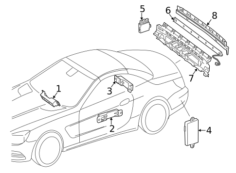 Keyless Entry Components for 2013 Mercedes-Benz SL63 AMG #0