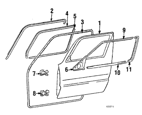 Door Assembly for 1984 Mitsubishi Starion #0